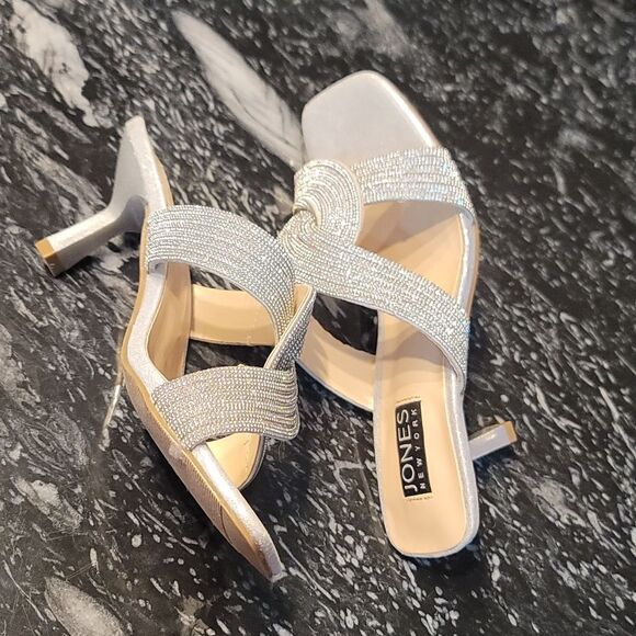 BRAND NEW JONES NEW YORK HEELS WITH CRISSCROSS STRAPS SANDAL - Picture 12 of 16